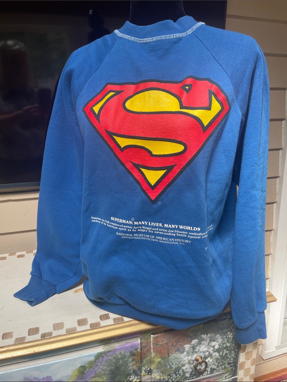 Vintage (1987) Westam of California Superman Logo Blue Sweatshirt